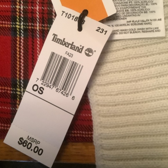 New Timberland Plaid Rectangular Scarf - Picture 11 of 11